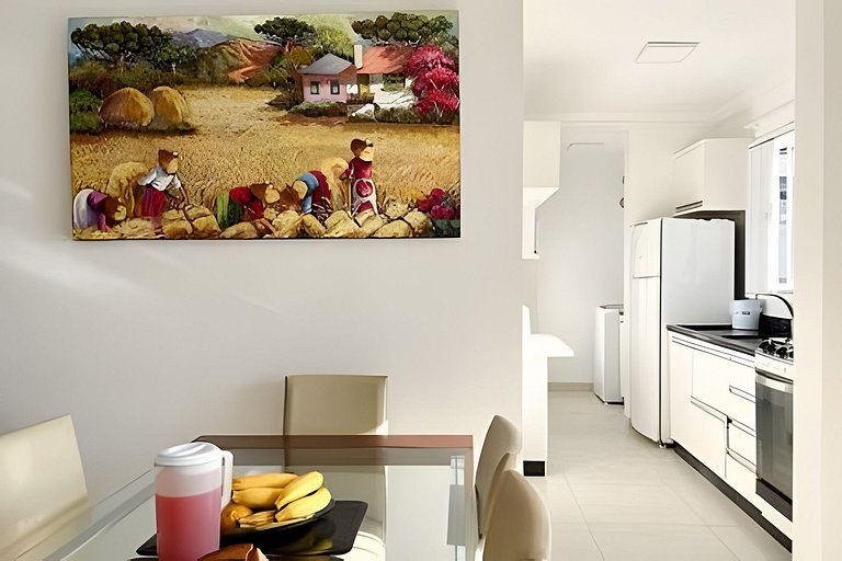 Apartamento beira mar com 3 quartos