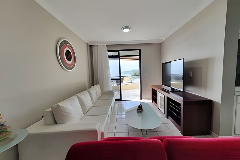 Apartamento 3 quartos sacada com vista para o mar