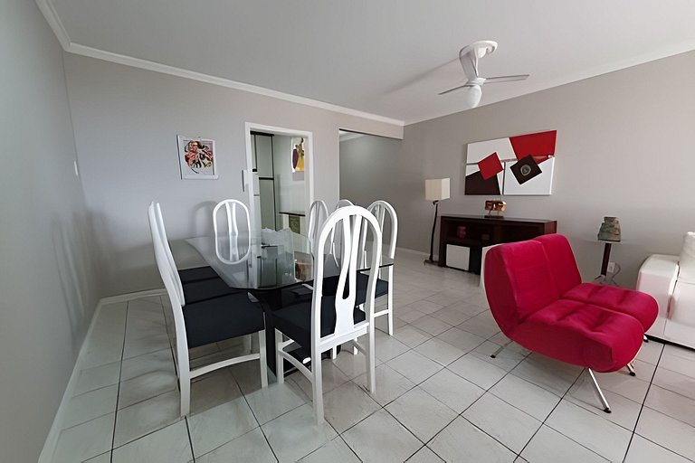 Apartamento 3 quartos sacada com vista para o mar