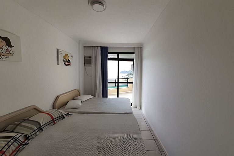 Apartamento 3 quartos sacada com vista para o mar