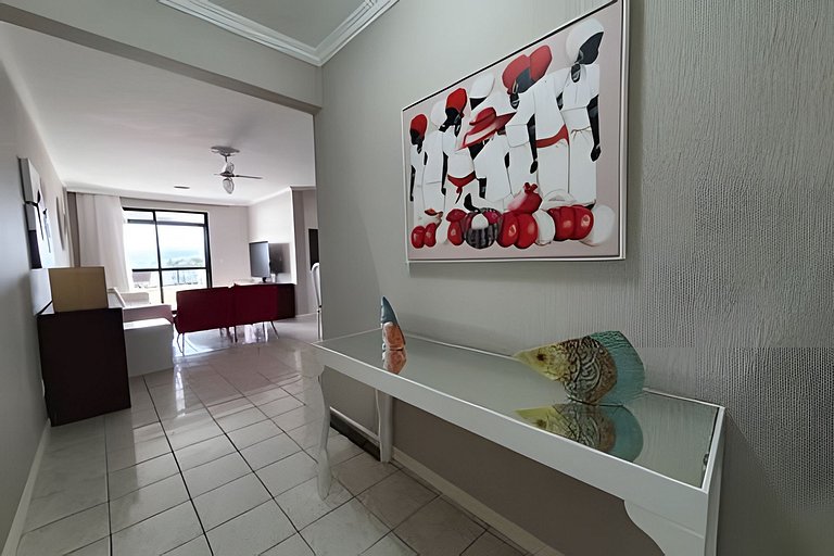 Apartamento 3 quartos sacada com vista para o mar